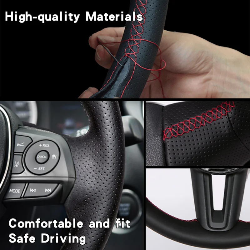 For Alfa Romeo Giulia Stelvio  - огляд і ціна Car Steering Wheel Cover Anti Slip Breathable