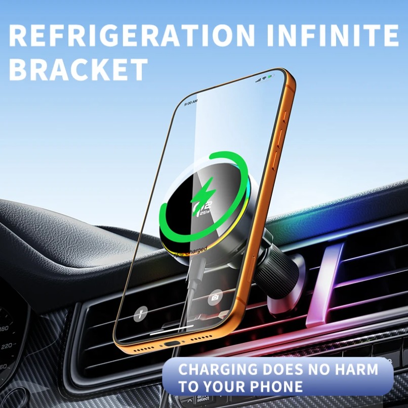 Qi2 25W Magnetic Wireless Car  - огляд і ціна Wireless Car Charger Mount Fast Charging