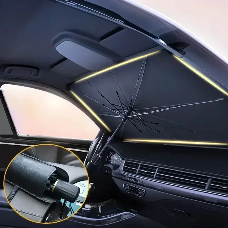 Foldable Car Umbrella Sunshade - огляд і ціна Car Sunshade Windshield Umbrella Foldable