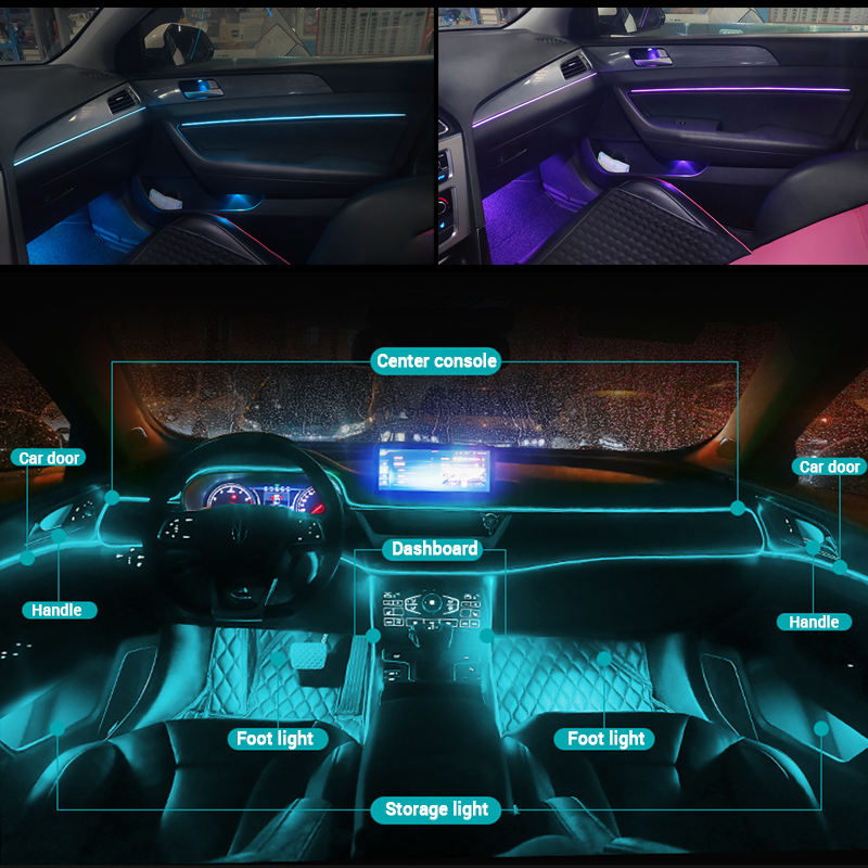 LED Car Foot Ambient Light 26  - огляд і ціна Led Ambient Interior Car Lights App Control