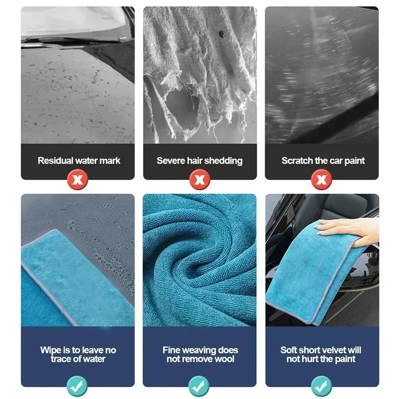 Plush Short Pile Microfiber To - огляд і ціна Microfiber Car Drying Towel Super Absorbent