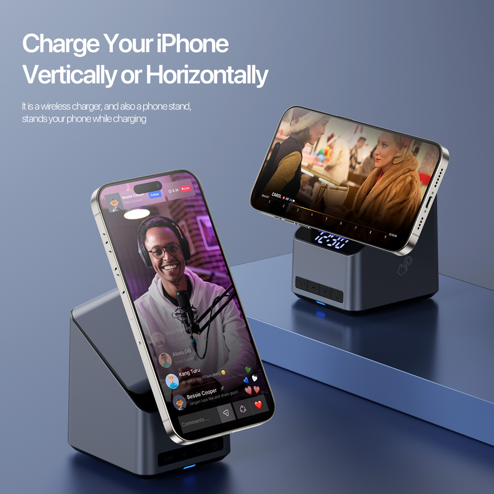 Magnetic 4 in 1 Auto Rotation  - огляд і ціна Wireless Car Charger Mount Fast Charging