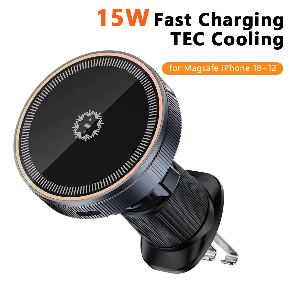 15W TEC Magnetic Wireless Car  - огляд і ціна Magnetic Phone Holder For Car Vent